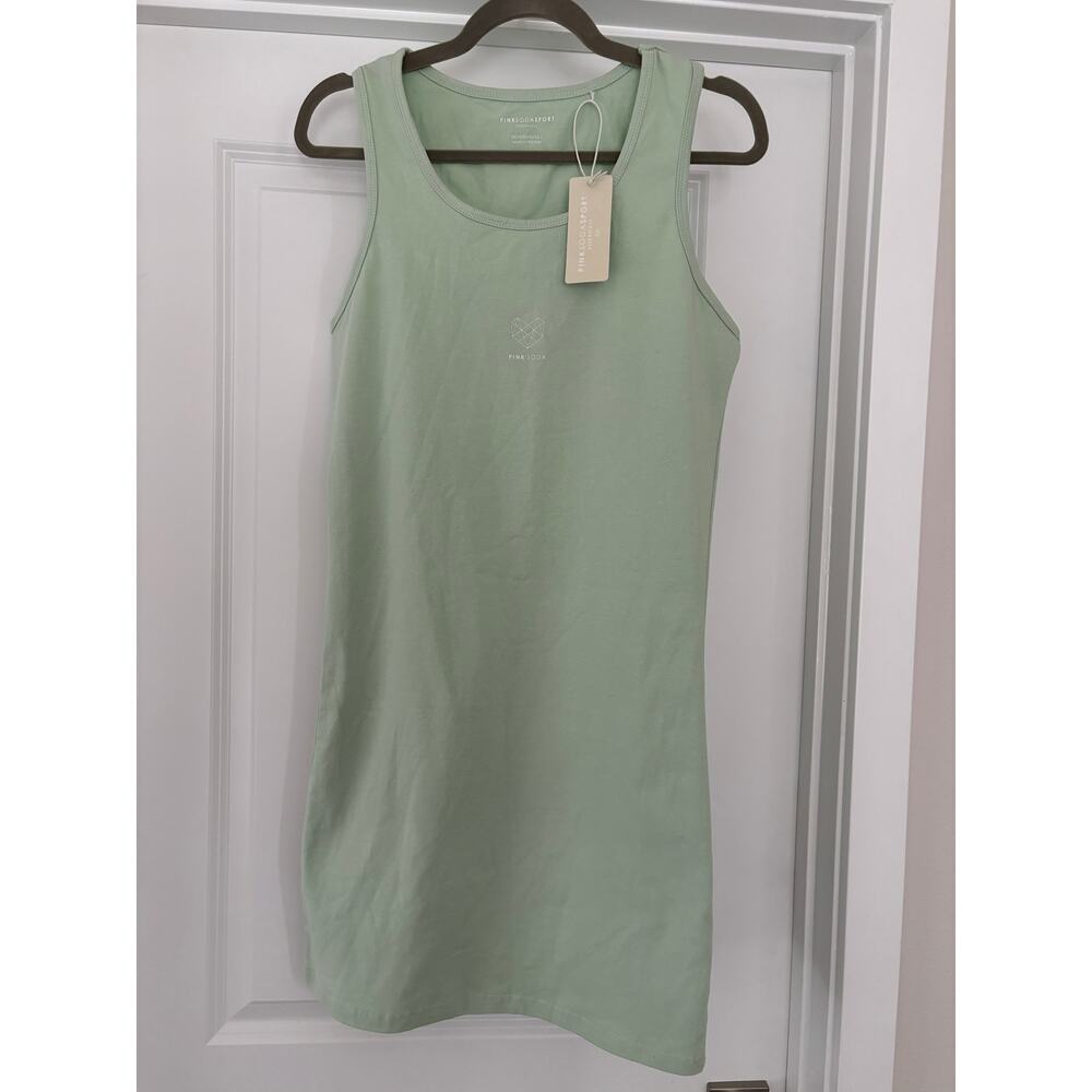 NWT Pink Soda Sport Essentials Green Racer Dress Size Large Sporty Active